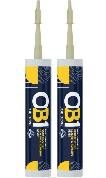 OB1 Beige Πολυεπιφανειακό Σφραγιστικό & Κολλητικό για Κατασκευές, Σετ 2