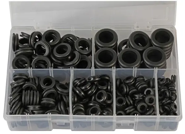 PRO POWER 280-Piece Open Cable Grommet Kit, 6-25mm