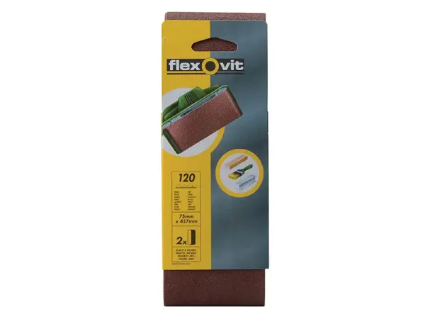 Flexovit Cinta de Lixar de Tecido 457x75mm Fino 120G (Pacote de 2)
