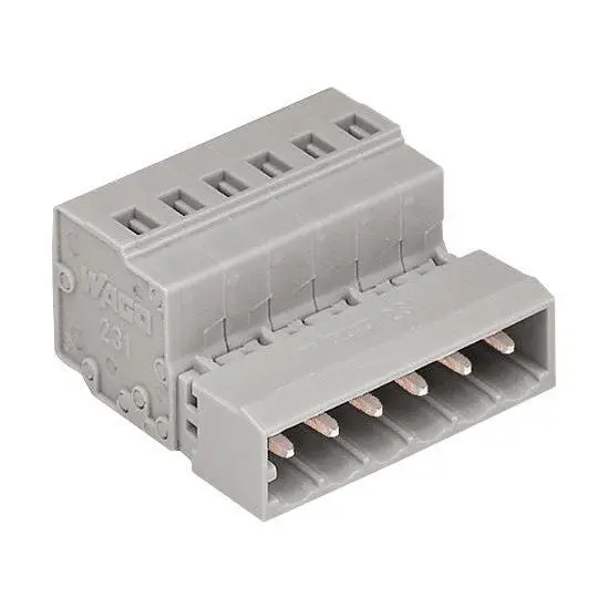 WAGO Pluggable Terminal Plug Connector with CAGE CLAMP Actuation 5mm Pitch Grey - 8 way