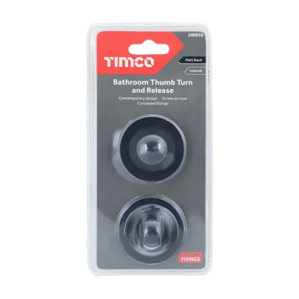 Timco - Thumb Turn & Release WC Hitam Matte