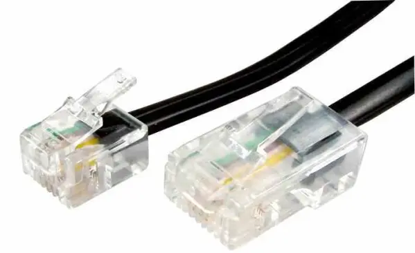 RARAION Câble téléphonique Noir RJ11 vers RJ45 - 5m