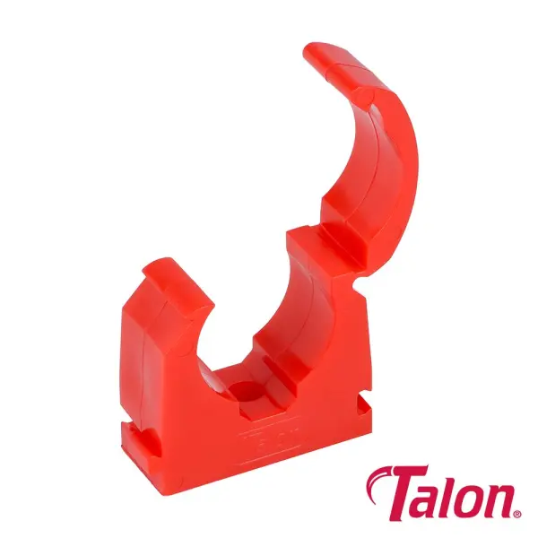 Talon Clip de Identificación para Tuberías de Una Bisagra, Rojo, PP, 22mm (20 U