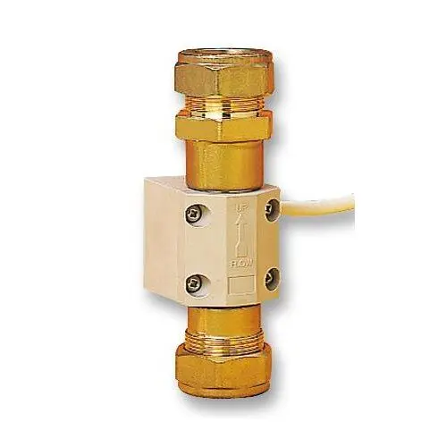 Brass Liquid Flow Switch 22mm Compression Fitting