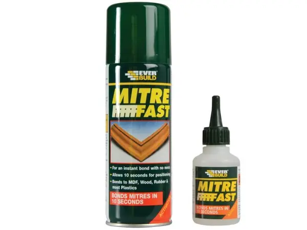 Everbuild Sika Mitre Fast Bonding Kit, Cyanoacrylate Adhesive, Shrink Wrapped