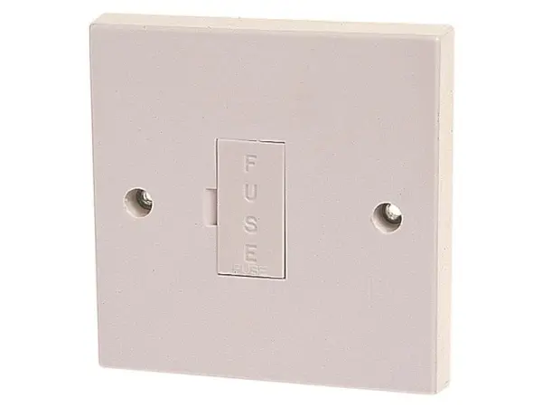 Dencon Tomada Fixa com Fusível 13A, Plástico Moldado Branco