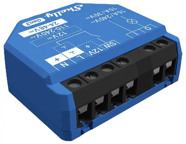 Shelly 1L Gen3 Smart WiFi Relay Switch, Pack of 2