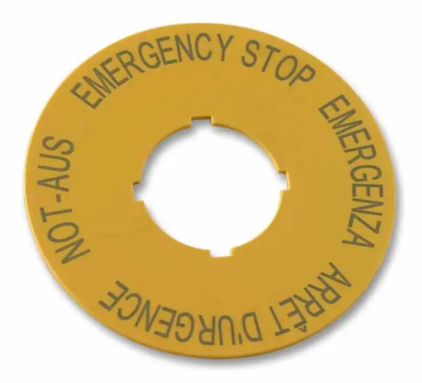 EATON MOELLER Etichetta Arresto Emergenza 4 Lingue