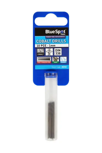 Blue Spot Tools Set Mata Bor Kobalt 1mm 10 Keping