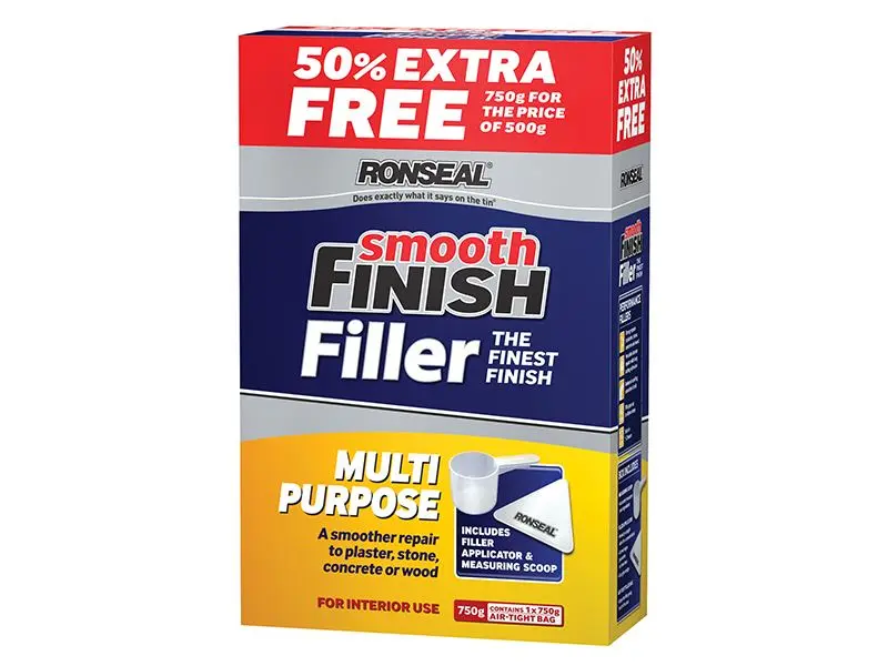 Ronseal Smooth Finish Multipurpose Wall Powder Filler 500g + 50% Extra