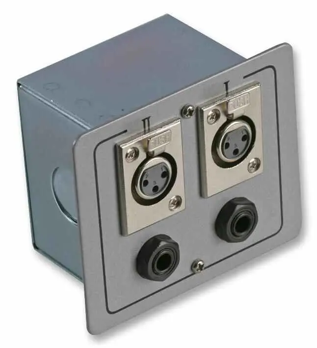 Pulse AV Připojovací skříňka s 2 XLR a 2 Jack konektory