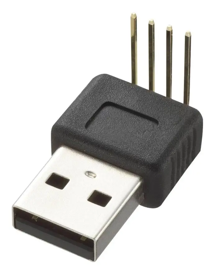 Clever Little Box USB Type A Plug to 4-Pin PCB Terminal, 90°