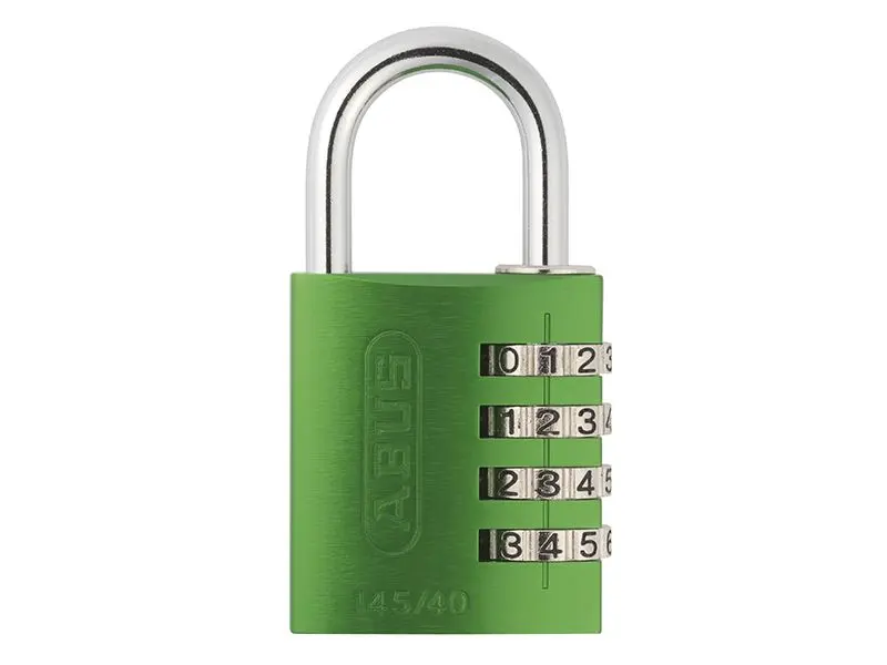 ABUS 145/40 Aluminium Combination Padlock, 40mm, Green