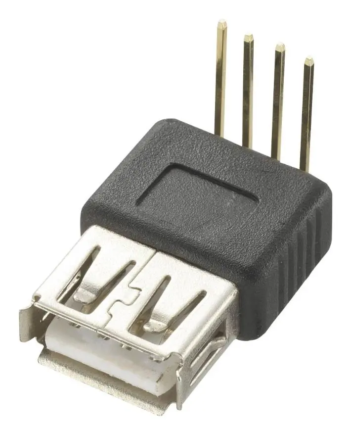 Prise USB A de Clever Little Box, 4 pôles, angle droit pour montage PCB