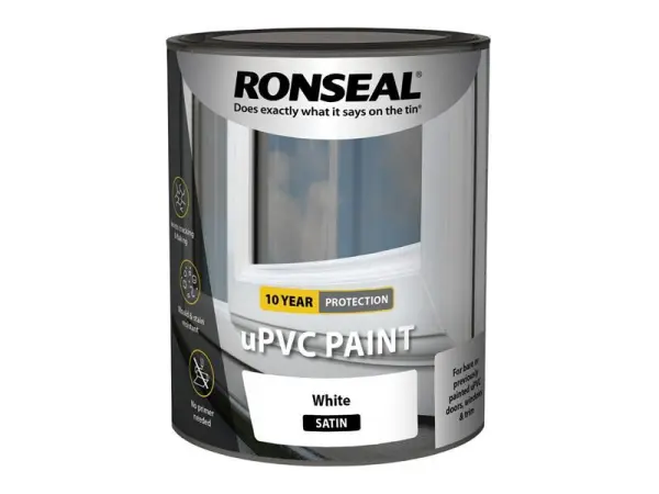Ronseal - Peinture satinée blanche pour PVC 750ml