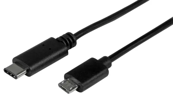STARTECH - USB-C Plug to Micro USB Plug USB 2.0 Charging Lead, Black - 0.5m