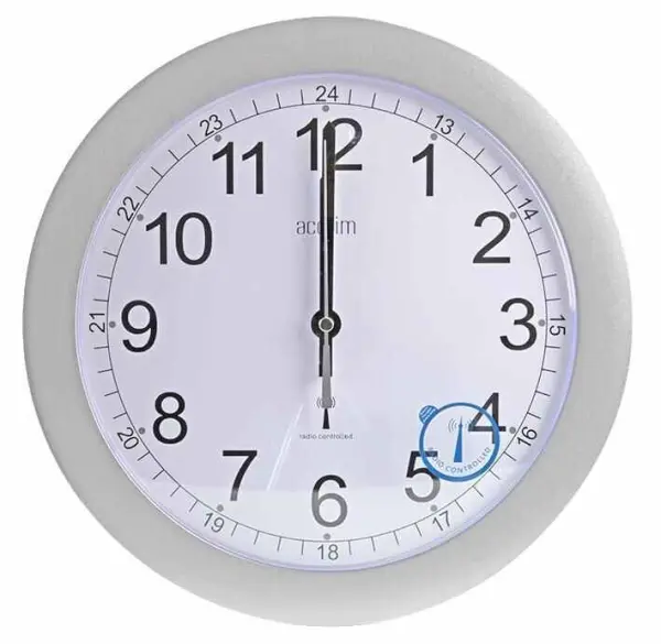 ACCTIM Formia 30cm Radio-Controlled Wall Clock, Silver