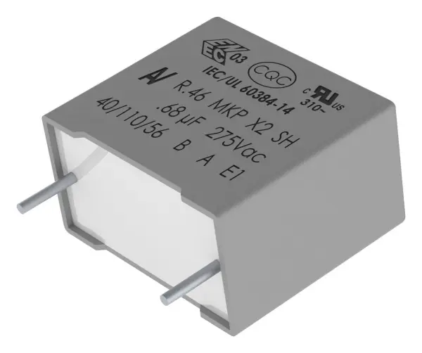 KEMET R46 Series Safety Capacitor, 2.2µF, 275VAC, X2, Metallized PP, 27.5mm