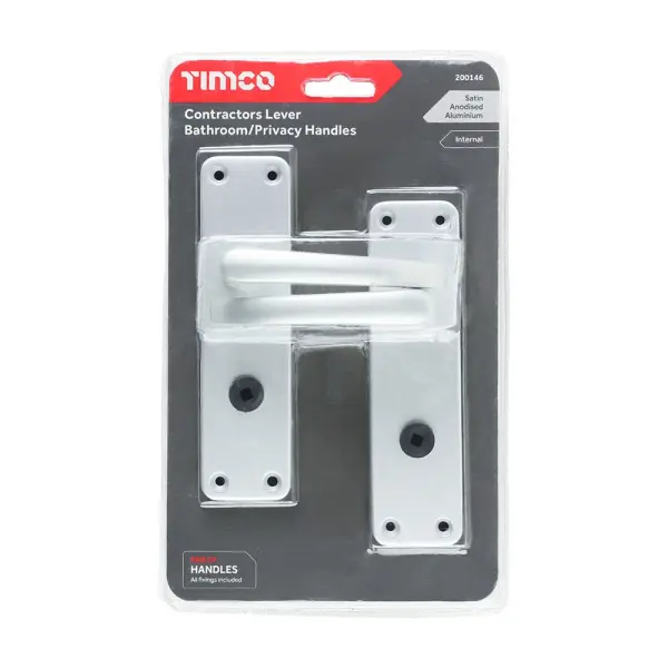 Timco Pemegang Lever WC Kontrak, Aluminium Anodized Satin