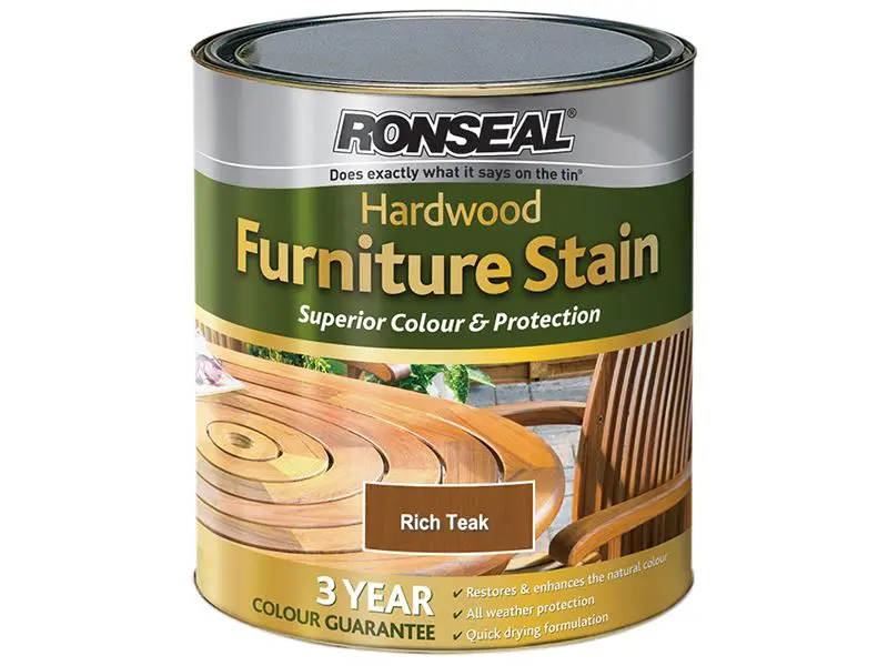 Ronseal Ultimate Protection Hardwood Furniture Stain, Rich Teak, 750ml