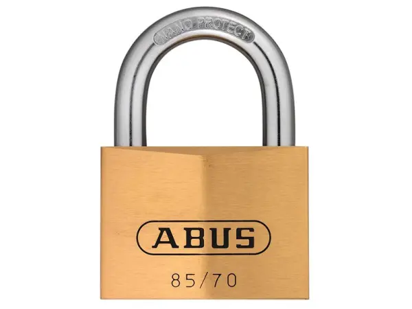 ABUS מנעול פליז 85/70 מ״מ עם מפתח זהה 121, 70 מ״מ