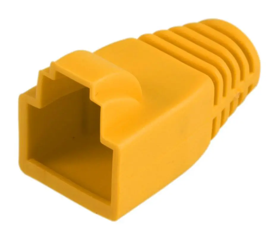 TUK Cat5e Strain Relief Boot for RJ45, Yellow