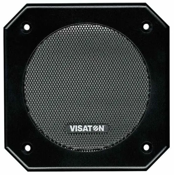 VISATON - Grille de haut-parleur carrée noire, 10cm