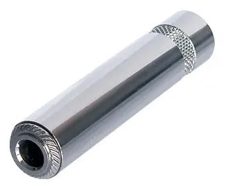 REAN 6.35mm Mono Socket, Nickel Plated, 6mm Cable