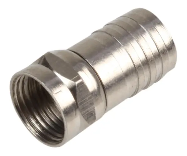 PROCEPTION Crimp-On F Connector, 75 Ohm, RG6, Pack of 100