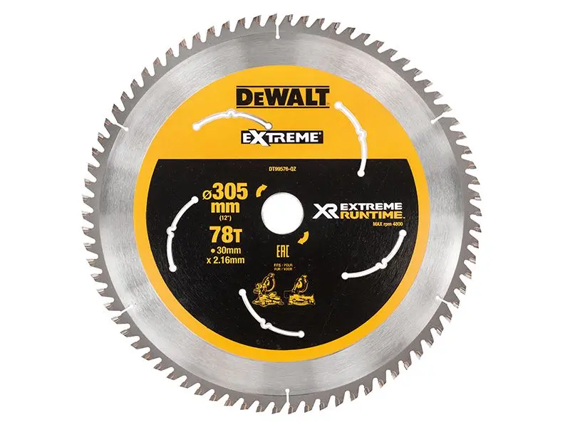 Lama da Taglio DEWALT XR FlexVolt per Sega a Incastro, 305mm, 78 Denti