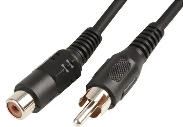 Câble audio RCA mâle à femelle PRO SIGNAL, 1,2 m - Noir