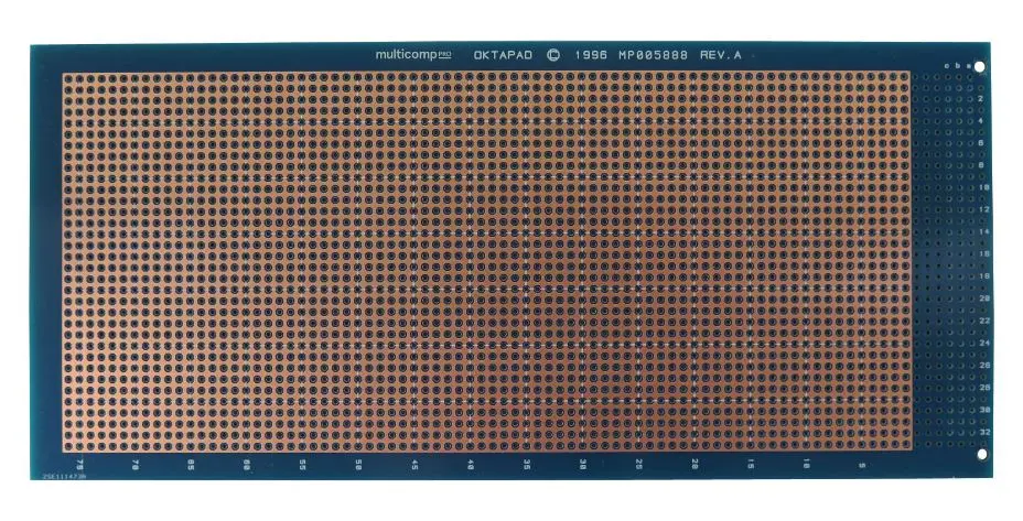 MULTICOMP PRO לוח פרוטוטייפ 3U Eurocard, דו צדדי, 100x160 מ״מ