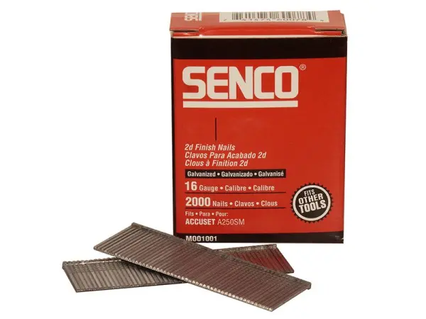 Senco Galvanised 16G x 55mm Straight Brad Nails (2000 Pack)