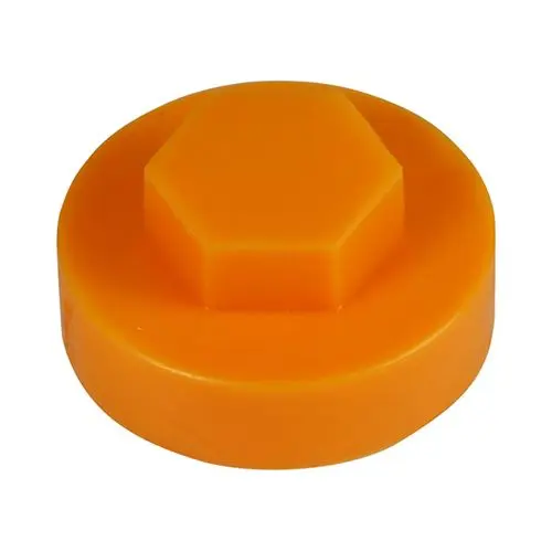 Timco Tapones para Tornillos Hexagonales, 19mm, Color Mandarina (1000 Piezas)