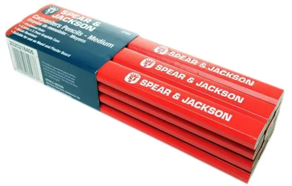 SPEAR & JACKSON עפרונות נגרים בינוניים, 12 חבילה