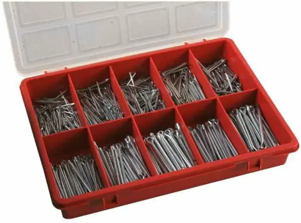 Duratool Split Pin Assortment Pack, 650 Piece, 10 Sizes