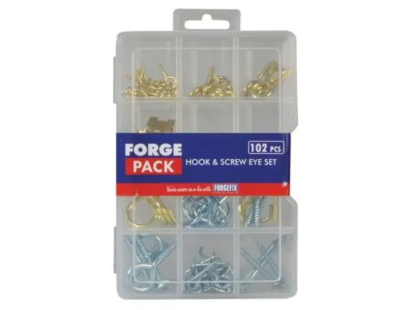 ForgeFix Kit de Ganchos y Anillas, Juego de 102 Piezas