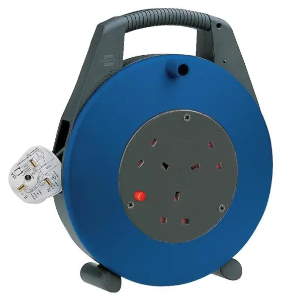 BRENNENSTUHL 5m Vario-Line 3-Socket Cable Reel, 13A, Blue