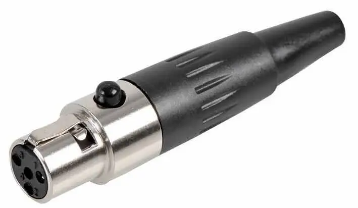Pulse Conector Mini-XLR Em Linha, 4 Pinos