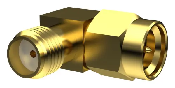 Taoglas SMA Jack to SMA Plug Right Angle RF Adapter 50 Ohm