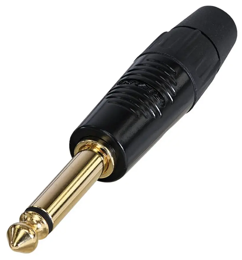 Fiche jack mono REAN 6.35mm (1/4″) avec contacts plaqués or