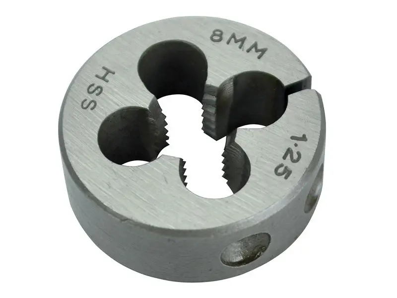 Faithfull HSS Straight Flute Split Die M8 x 1.25