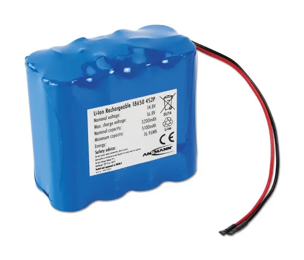 ANSMANN - Paca Ceadraí Li-Ion 14.4V 5200mAh le Bord Slándála