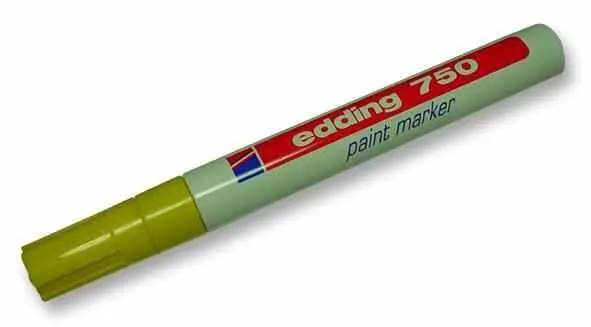 EDDING Marcador de Pintura Punta Media Bullet - Amarillo