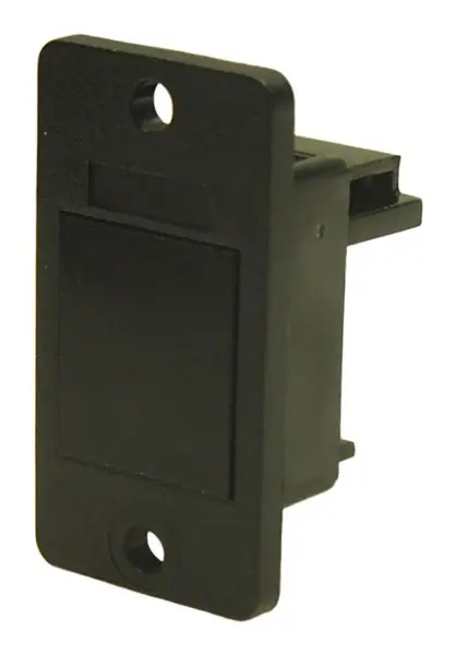 Plaque obturatrice mince CLIFF pour passage de câble, noir, trous de 3,2 mm