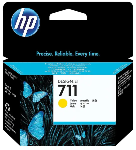 HEWLETT PACKARD HP711 Original DesignJet Ink Cartridge - Yellow