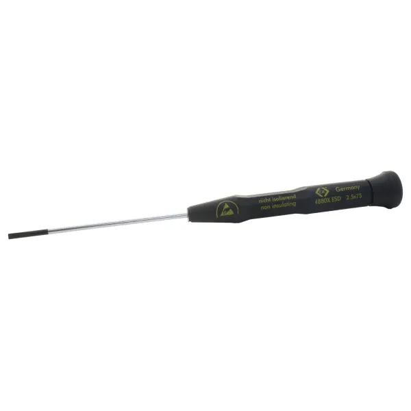 CK TOOLS 2.5mm x 75mm Xonic ESD Precision Slotted Screwdriver