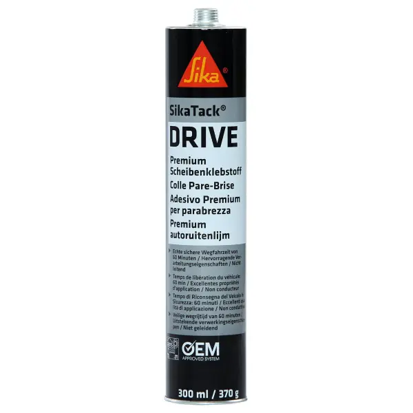 SikaTack Drive 60 Minute Automotive Windscreen Adhesive Black 300ml