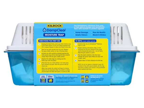 Kilrock - Απορροφητής Υγρασίας Damp Clear + 2 Αναπληρώσεις 500g