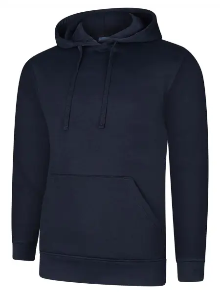 Uneek Unisex Deluxe Hooded Sweatshirt, Navy, XS